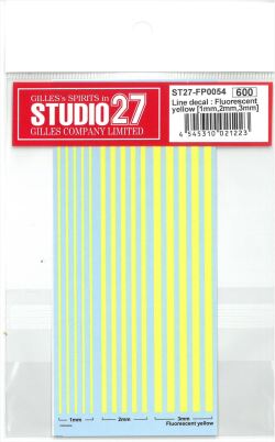 FP0054 Line decal:Fluorescent Yellow [1mm.2mm.3mm]