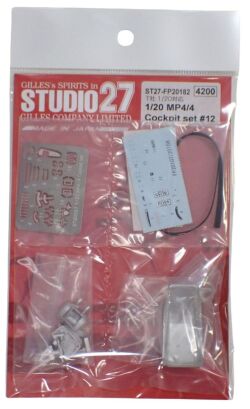 FP20182  1/20 MP4/4  Cockpit set  #12 (T社1/20対応）