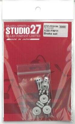 1/20 ウィリアムズ FW11 ブレーキパーツセット ディテールアップパーツ タミヤ対応 スタジオ27 FP20196