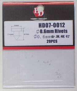 HD07-0012 0.6mm Rivet Head (D) Hobby Design