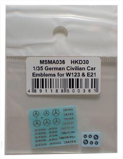 MSMA036  1/35German Civilian Car Emblems for W123&E21