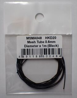 msma048	Mesh Tube 0.6mm   diameter x 1m (Black)　 (MSMcreation)