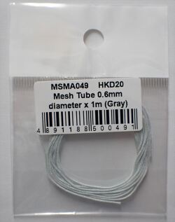 msma049	Mesh Tube 0.6mm   diameter x 1m (Gray)　 (MSMcreation)