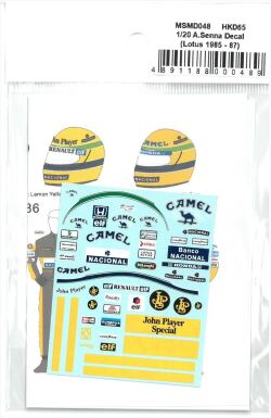 msmd048 1/20 A.Senna Decal　 (Lotus 1985 - 87) (MSMcreation)