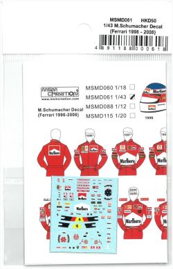 msmd061 1/43 M.Schumacher Decal (Ferrari 1996 - 2006) (MSMcreation)