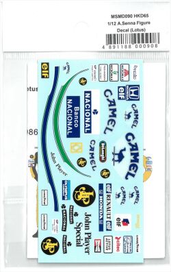 msmd090 1/12 A.Senna Figure Decal "Lotus"  (MSMcreation)