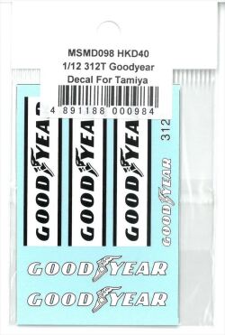 msmd098 1/12 Goodyear decal for Tamiya Ferrari 312T (MSMcreation)