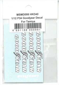 msmd099 1/12 Goodyear decal for Tamiya Tyrrell P34 6 wheeler  (MSMcreation)