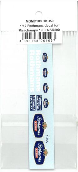 msmd109 1/12 Rothmans decal for Minichamps 1985 Honda NSR500  (MSMcreation)
