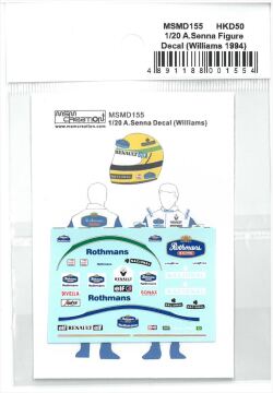 msmd155  1/20 A.Senna Figure Decal (Williams 1994) (MSMcreation)
