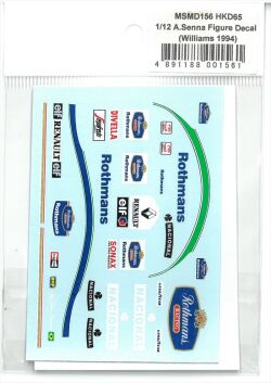 msmd156   1/12 A.Senna Figure Decal (Williams 1994)(MSMcreation)