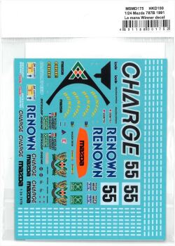 msmd175 1/24 Mazda787B 1991 Le mans Winner decal(MSMcreation)