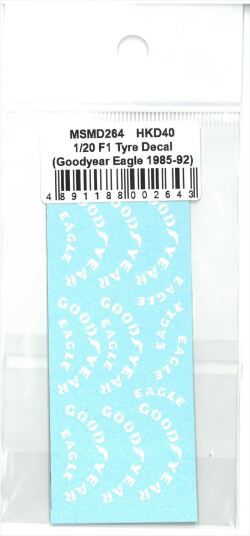 msmd264  1/20 F1 Tyre Decal (Goodyear Eagle 1985-1992) (MSMcreation)