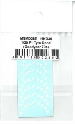 msmd265  1/20 F1 Tyre Decal (Goodyear 70s)(MSMcreation)