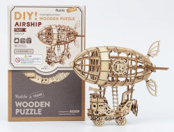 つくるんです エアシップ【TG407】 組立キット 知育玩具 工作 日本語説明書付 インテリア 3D ウッドパズル
