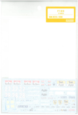 shk-d223   1/20 フェラーリ F189 1989(T社「フェラーリF189前期型 後期型」対応)