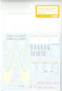 shk-d341　1/24 ワークスチームインプレッサ 2001モンテカルロ T社「スバルインプレッサWRC2001」対応