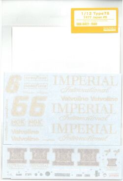 shk-d422 1/12 Type78 1977 Japan #6 (T社 1/12 JPS　MkIII　ロータス78対応）