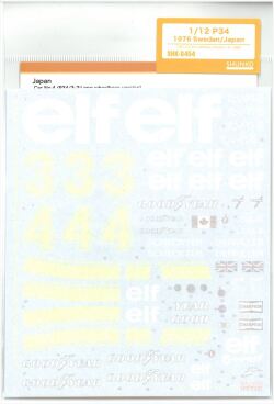 shk-d454 1/12 P34 1976 Sweden/Japan (T社1/12タイレルP34シックスホイ-ラー対応）