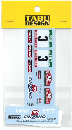 TABU20157  1/20 Fiat131 Abarth Rally"OlioFiat"Portugal1977 option (T社1/20対応）