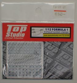 TD23150  1/12 F1用 エキパイ クランプ 3種入(トップスタジオ)