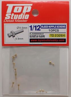 tops-td23264 1/12 BLEED NIPPLE SCREWS (10PCS)  (トップスタジオ)