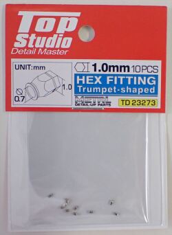 tops-td23273 1.0mm 10PCS HEX FITTING Trumpet-shaped(10PCS) (トップスタジオ)
