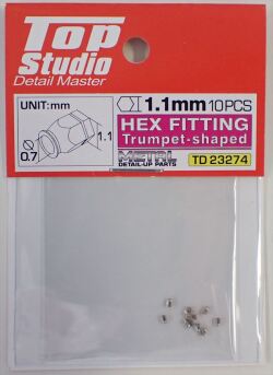 tops-td23274 1.1mm 10PCS HEX FITTING Trumpet-shaped(10PCS) (トップスタジオ)