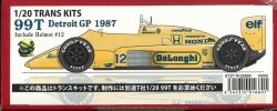 TK2059R  99T  Detroit  GP 1987 Include Helmet#12 1/20 TRANS KITS (T社1/20 対応）