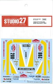 DC1151　1/24  A112 Abarth #208 Sanremo  1983　(F社1/24 対応）