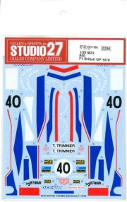 DC1166  1/20  M23 #40 F1 British GP 1978  (T社1/20対応）　