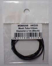 msma048	Mesh Tube 0.6mm   diameter x 1m (Black)　 (MSMcreation)