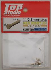 tops-td23255 HEX RIVET(C) 0.8mm 10PCS DETAIL-UP PARTS(BRASS)