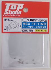 tops-td23273 1.0mm 10PCS HEX FITTING Trumpet-shaped(10PCS) (トップスタジオ)