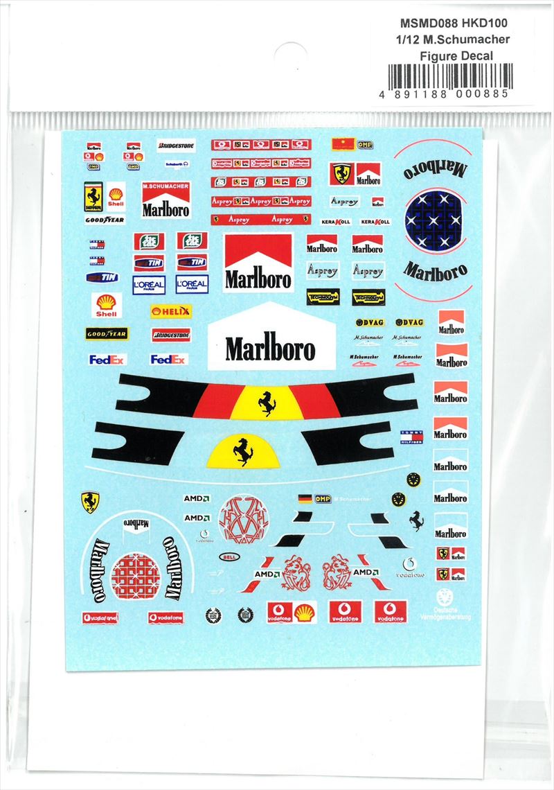 msmd088 1/12 M.Schumacher Figure Decal "1996-2006"  (MSMcreation)