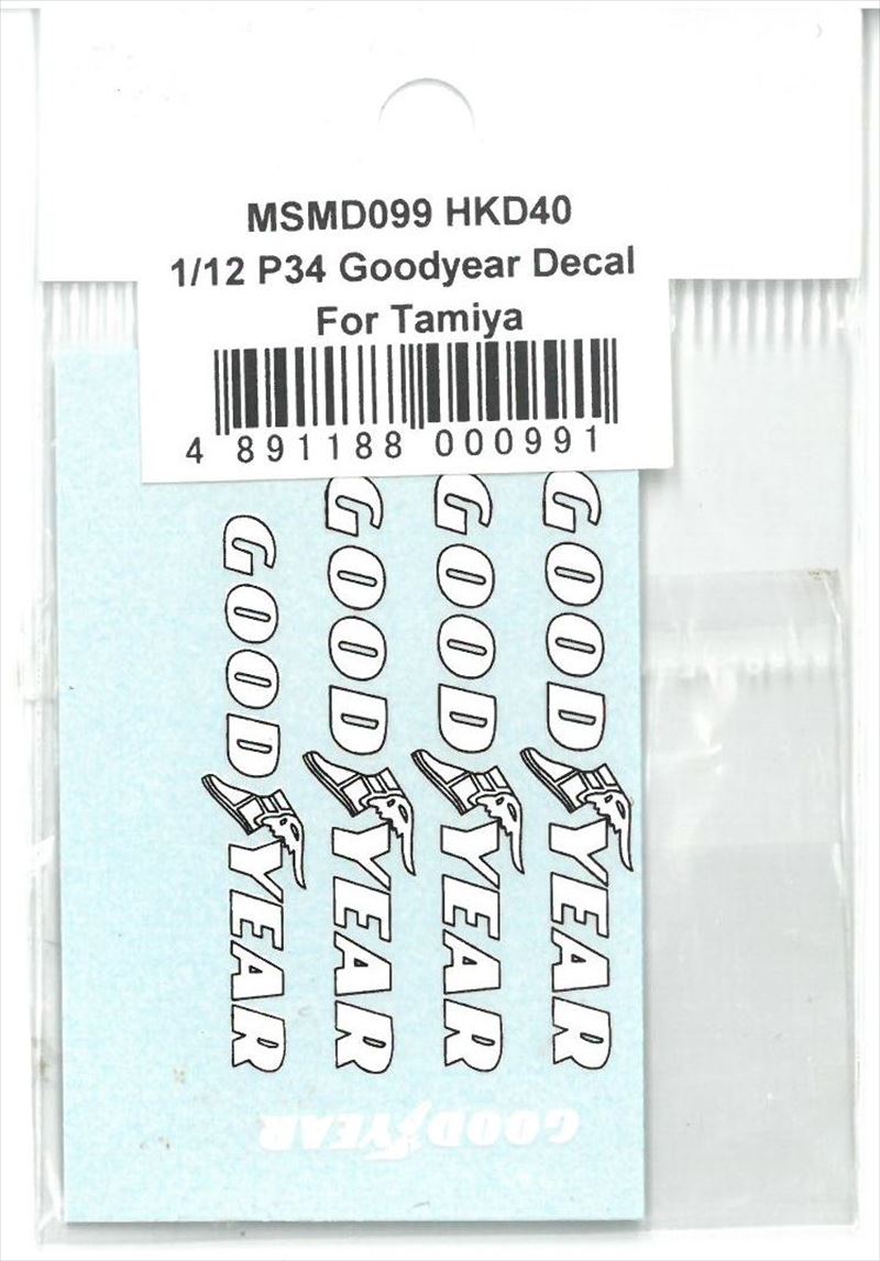 msmd099 1/12 Goodyear decal for Tamiya Tyrrell P34 6 wheeler  (MSMcreation)