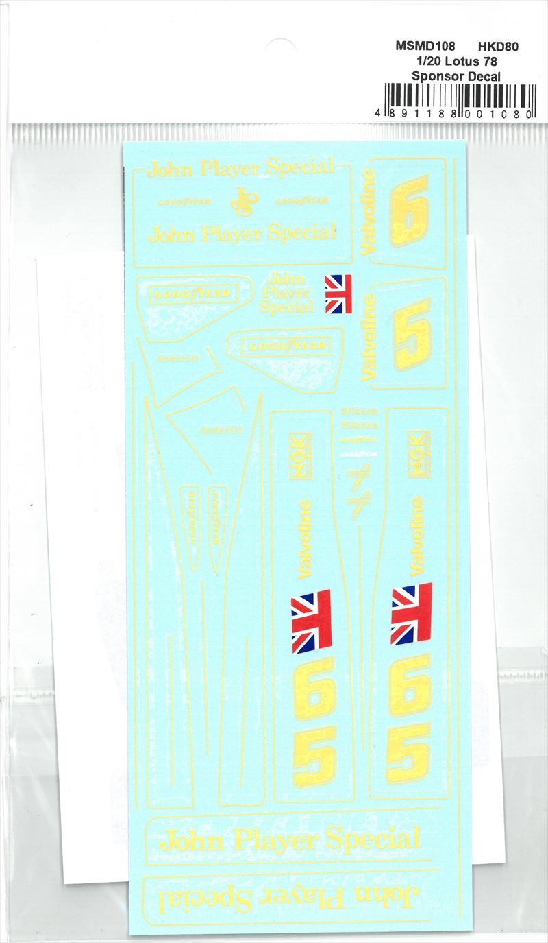 msmd108  1/20 Lotus 78 Sponsor Decal  (MSMcreation)