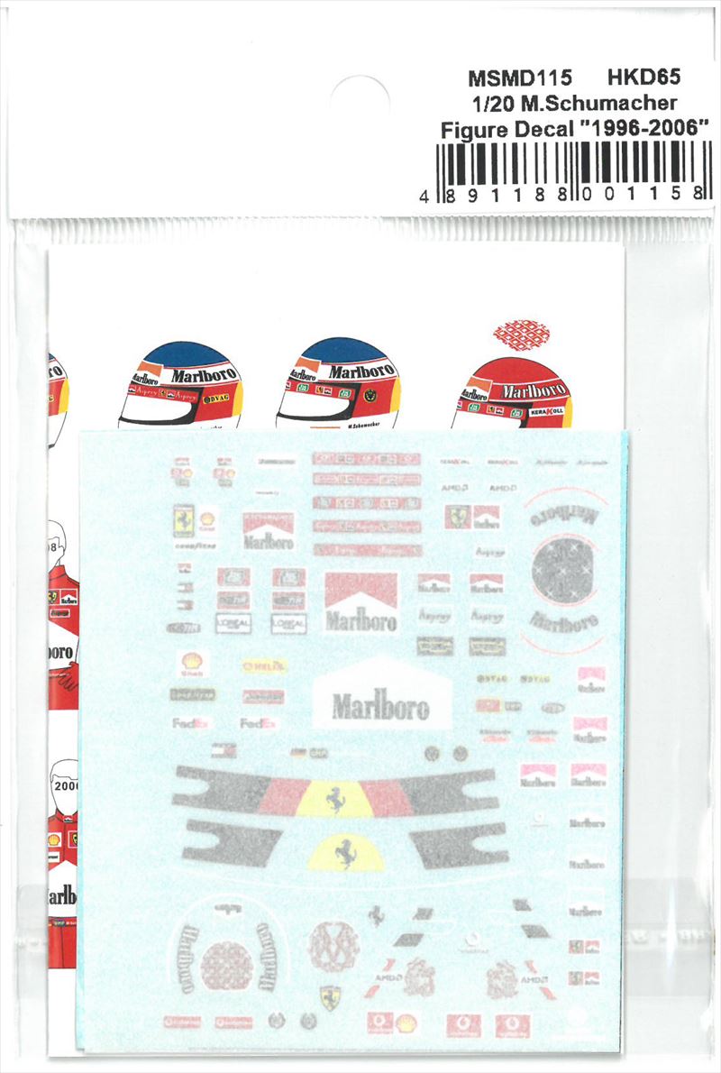 msmd115 1/20 M.Schumacher Figure Decal "1996-2006"  (MSMcreation)