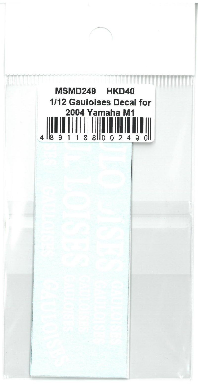 msmd249  1/12 Gauloises Decal for 2004 Yamaha M1(MSMcreation)