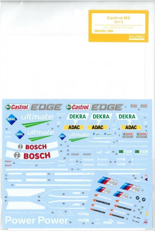 shk-d245  1/24 カストロールM3 2013 R社「BMW M3 DTM 2012」対応