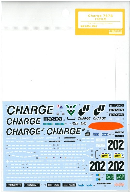 shk-d304   1/24 Charge767B　1989LM（H社1/24チャージマツダ767B対応）