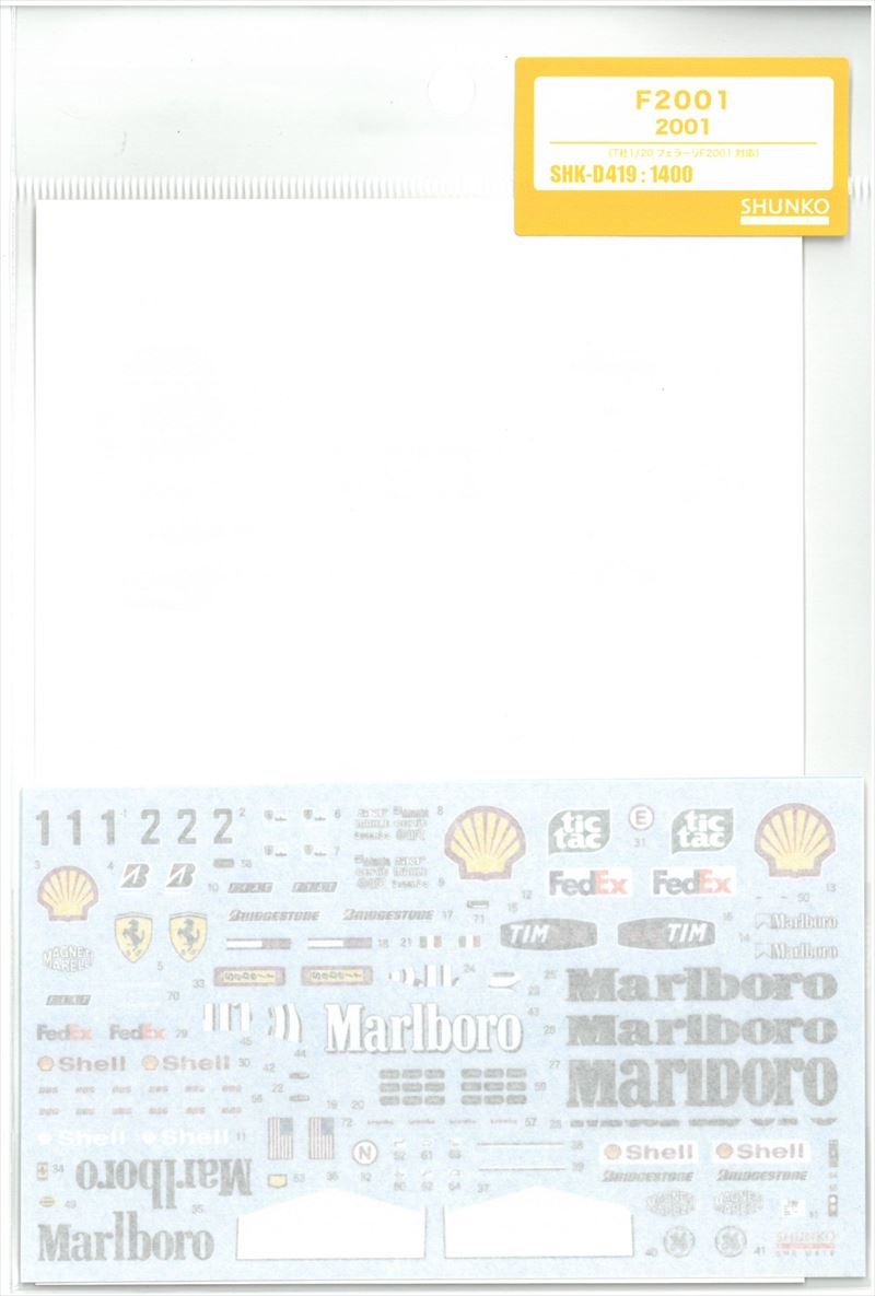 shk-d419 1/20 F2001 2001 (T社1/20フェラーリF2001対応）