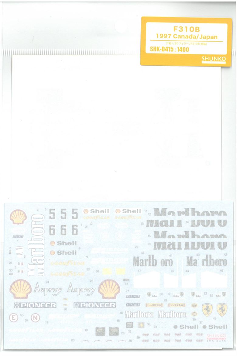 shk-d415 F310B 1997 Canada/Japan (T社1/20フェラーリF310B対応）