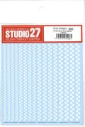 FP0035  Checkered line decal : White