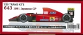 TK2077 643 1991 Japanese GP 1/20TRANS KITS (T社1/20　F189対応）