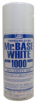 gsi-b518　 Mr.ベースホワイト1000 スプレー 180ml【GSIクレオス 下地塗料 隠ぺい B518】