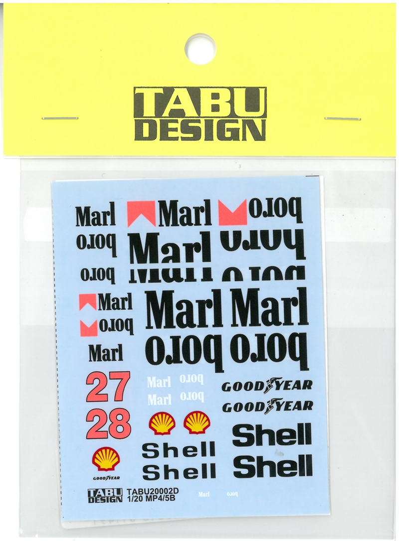 TABU20002D   1/20 MP4/5B  option （T社対応）