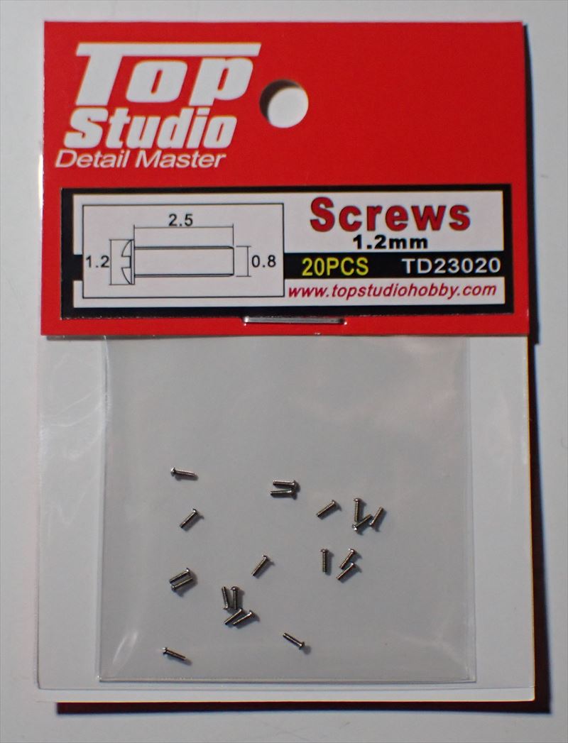 TD23020  マイナスネジ Φ1.2mm 20個入　(トップスタジオ)