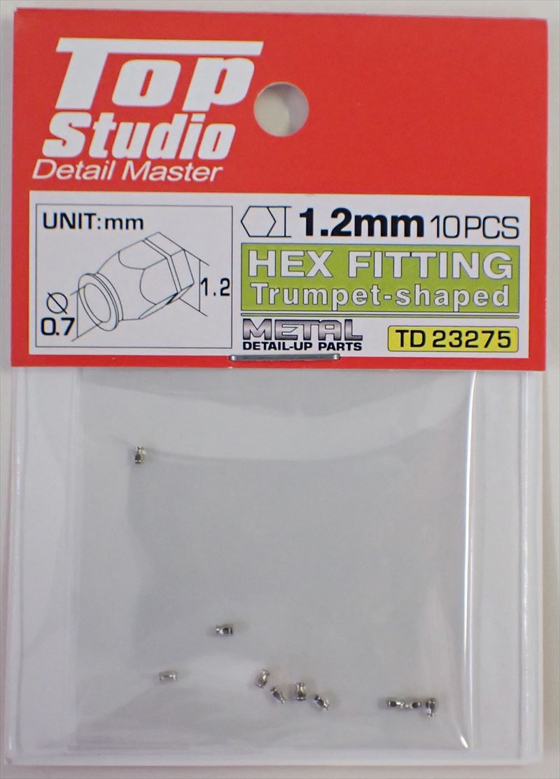 tops-td23275 1.2mm 10PCS HEX FITTING Trumpet-shaped(10PCS) (トップスタジオ)