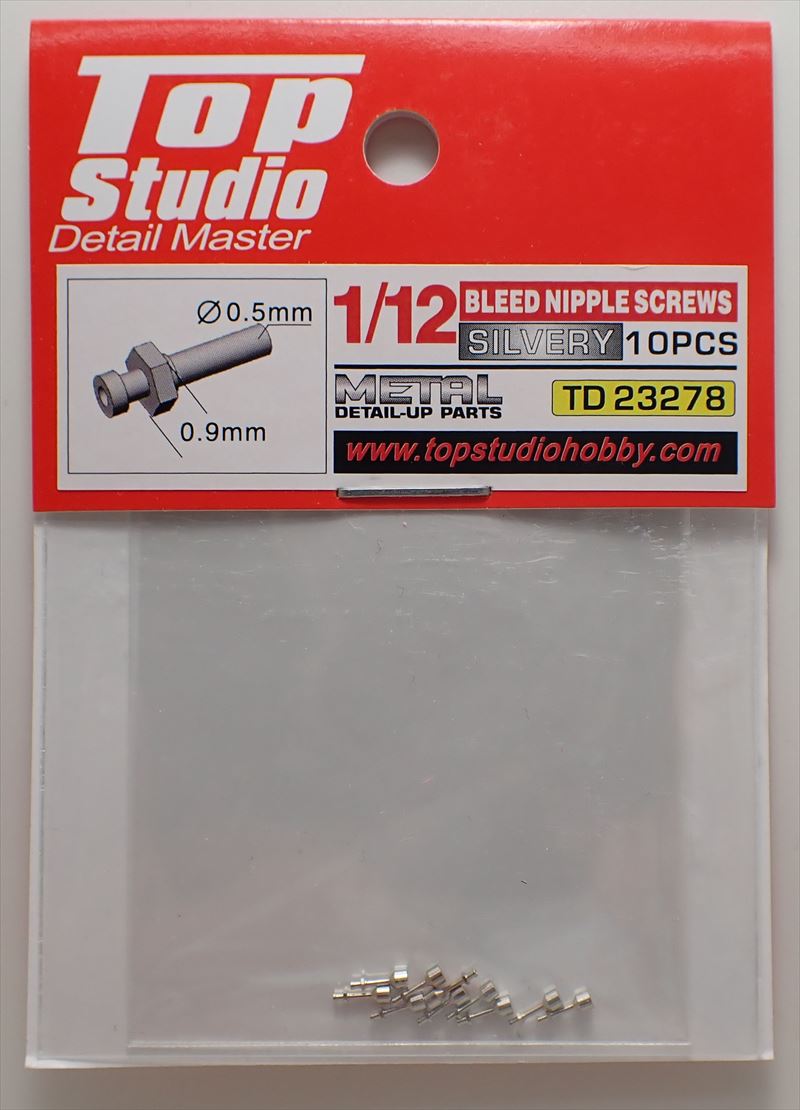 tops-td23278  1/12 BLEED NIPPLE SCREWS  (Top Studio)